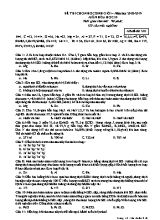 Đề thi chọn học sinh giỏi môn Hóa học Lớp 10 - Mã đề 210 - Năm học 2018-2019